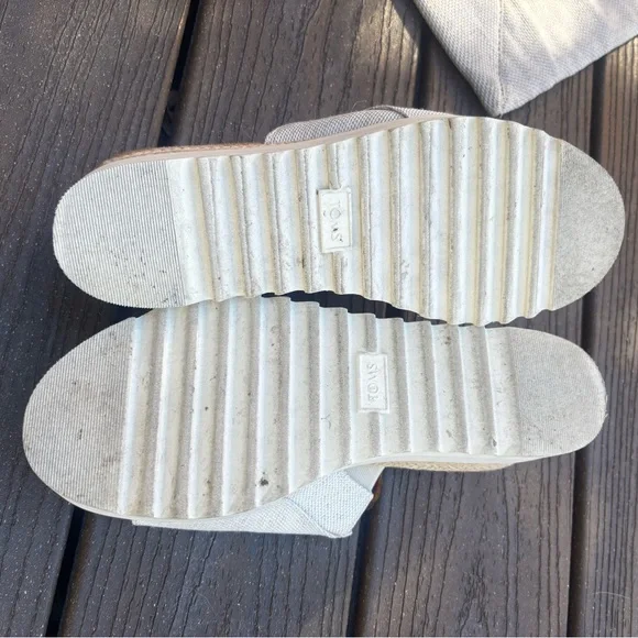 Toms Women's Cream Diana Wedge Sandles - Picture 5 of 6
